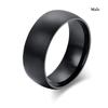 Charm Couple Rings Romantic Black Rhinestones Female Rings Set Simple Wide Stainless Steel Men Black Ring Wedding Band Jewelry