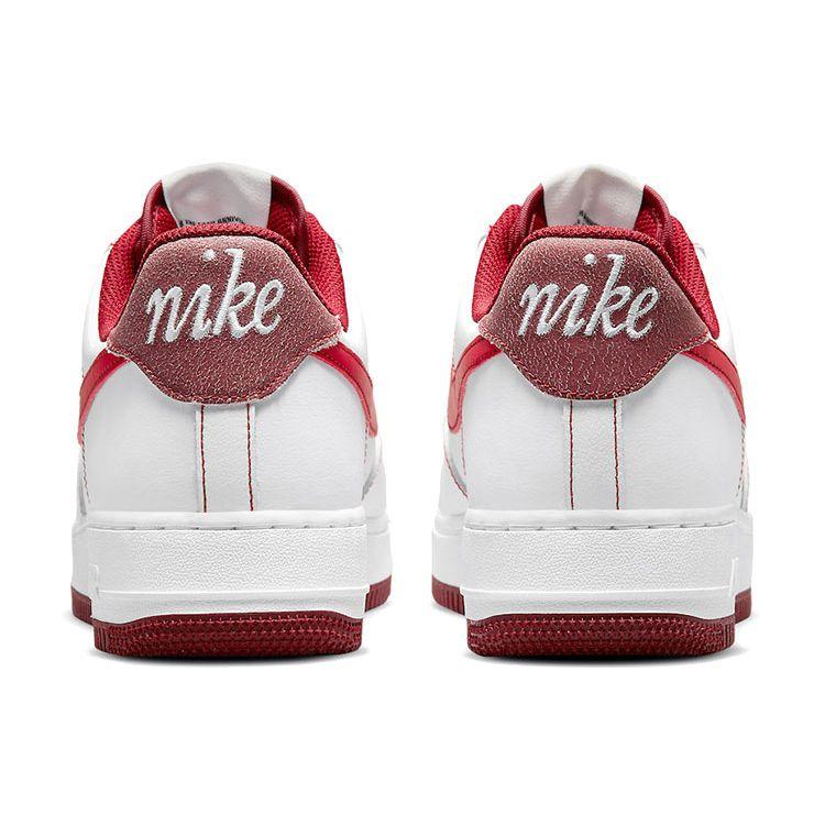 Nike Air Force 1 07 White University Красные мужские кроссовки Team-Red Sail DA8478-101