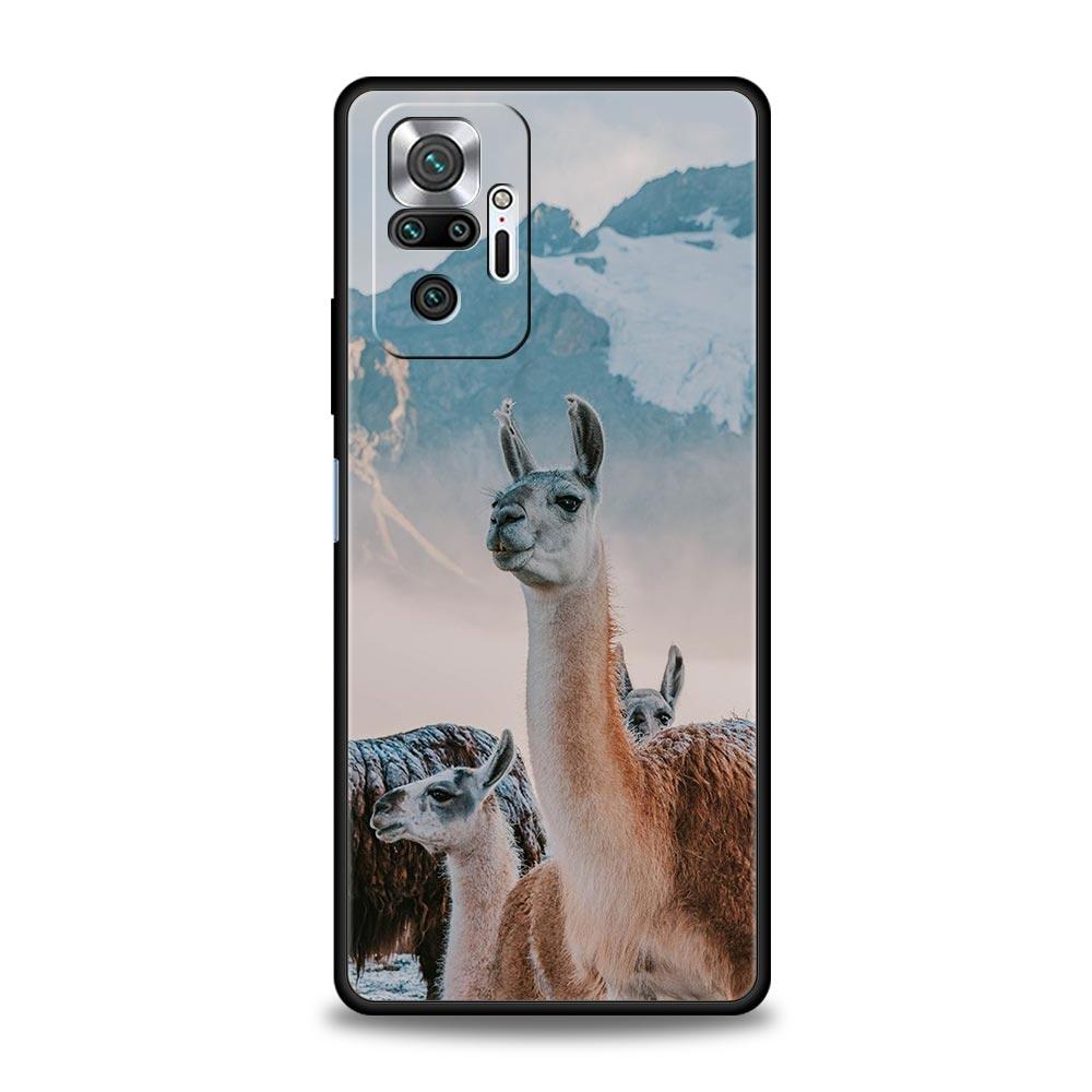 Милый Чехол для Телефона с Альпакой Для Xiaomi Redmi Note 13 12 5G 11 10 Pro Plus 4G 9S 9 8 7 9T 13C 12C 10C 9C 9A Силиконовый Чехол