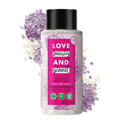 Шампунь без силикона Love Beauty and Planet Rice Water & Angelica Seed Oil для кудрявых и волнистых волос, 400 мл