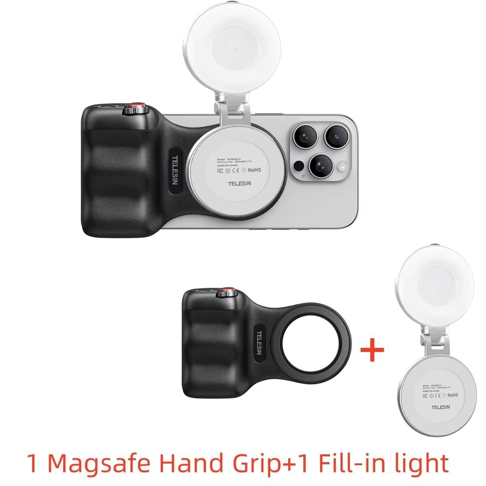 Style Magnetic Camera Handle Grip with Stabilizer & Phone Holder for for Mobile Photography