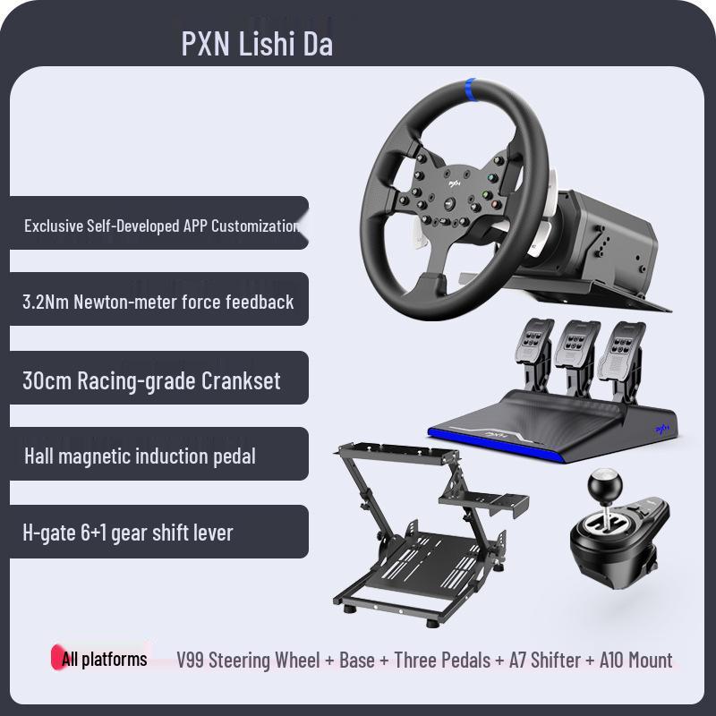 Игровой руль 8PXN V99 для Euro Truck Simulator 2 и симулятора вождения автомобиля.