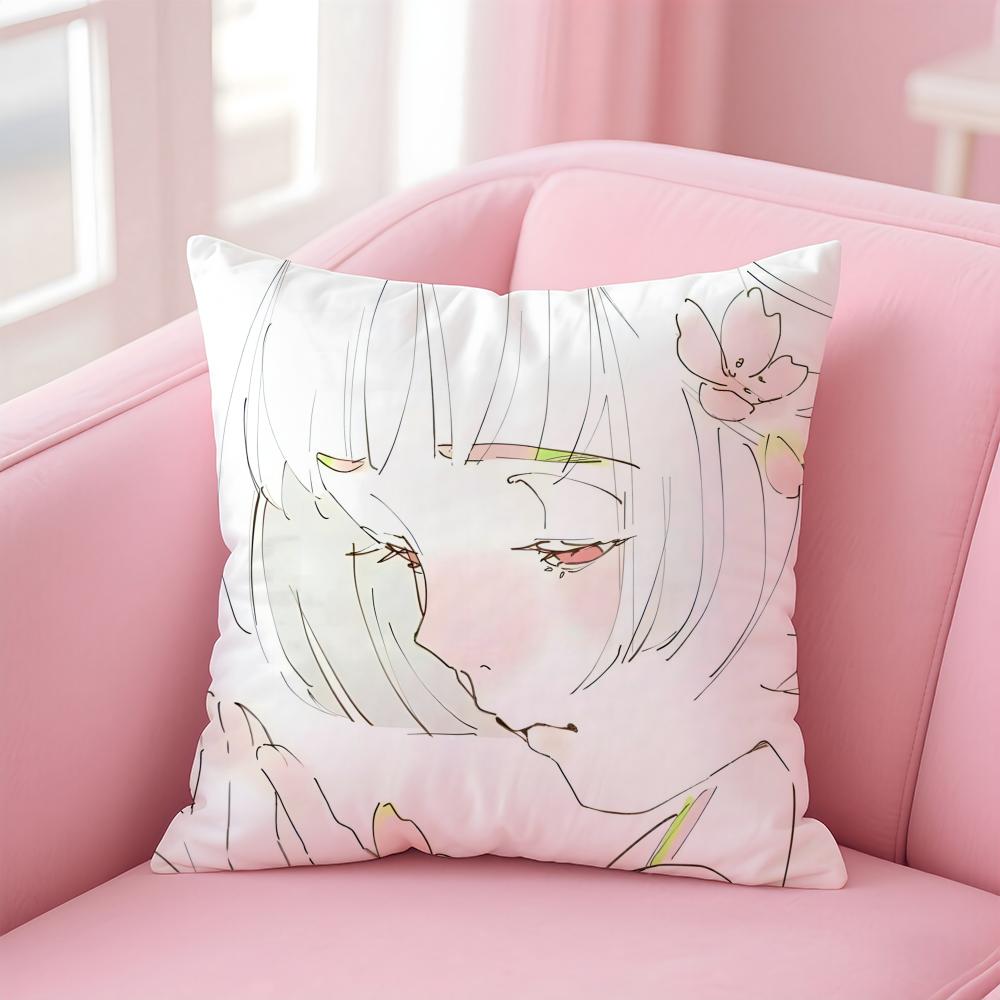 Creative Cute Kawaii Japanese Art NNanaichi0 Cushion Cover Pillow Case Soft Skin Friendly Fabric Concealed Zipper