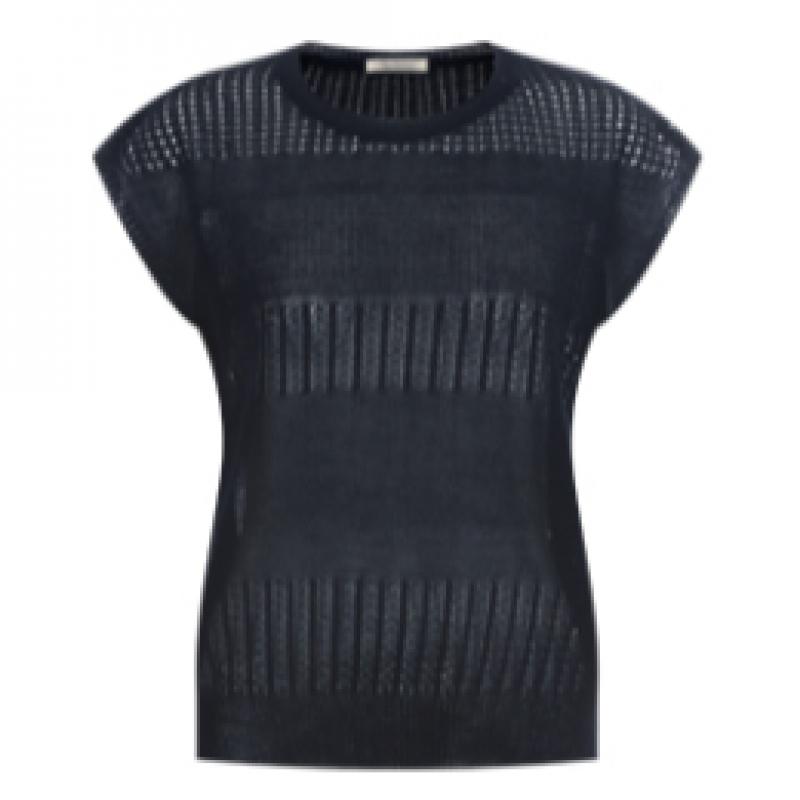 Shop Women Mix Sheer Sleeveless KniT T shirT Beige Bom Wkn 12092