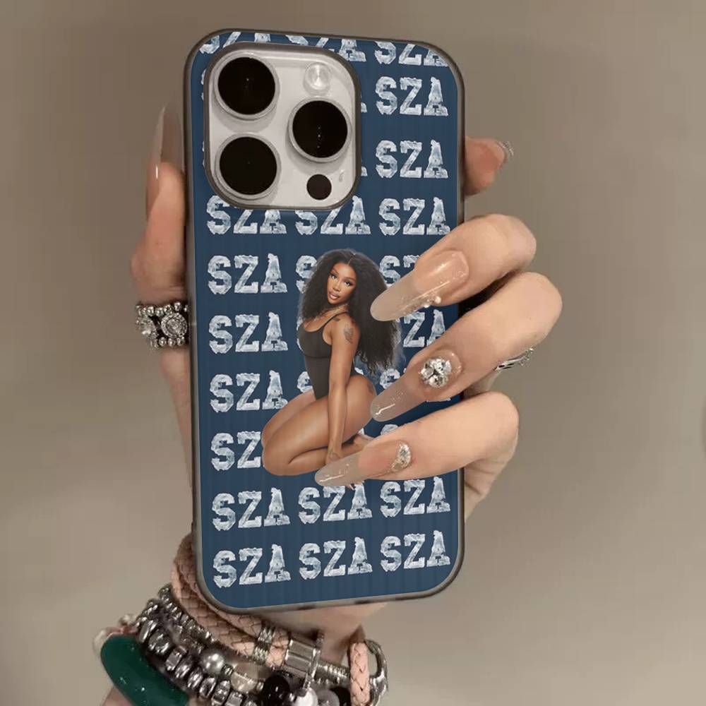 Чехол для телефона SZA SOS Полоска Силиконовый Для Для iPhone 11 12 13 14 15 16 17 Plus Pro Max Чехол