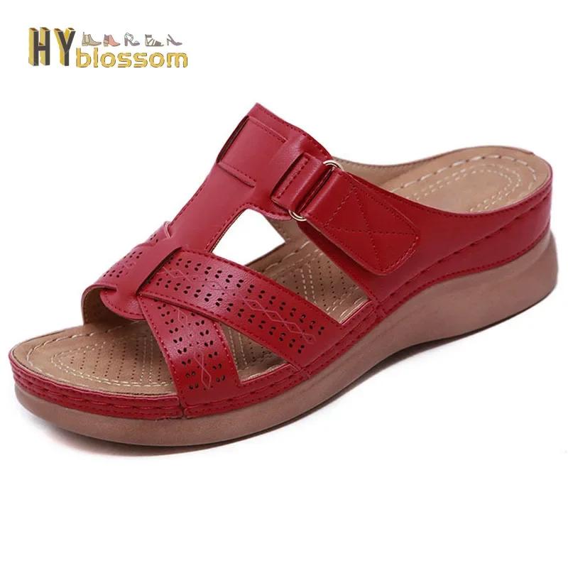 Fashion New Summer Slippers Simple Casual Outdoor Beach Slippers Vintage Open-toed Sandals Flip Flops Sandalen Women Slippers
