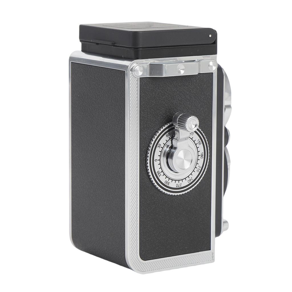 Винтажная миниатюрная цифровая камера Портативная в стиле TLR 1080P FHD Видео 12 МП Автофокус Видеокамера для видеоблогинга Черная 128 ГБ