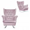 Кресло ушастое Diana качалка скандинавское Riviera royal lila