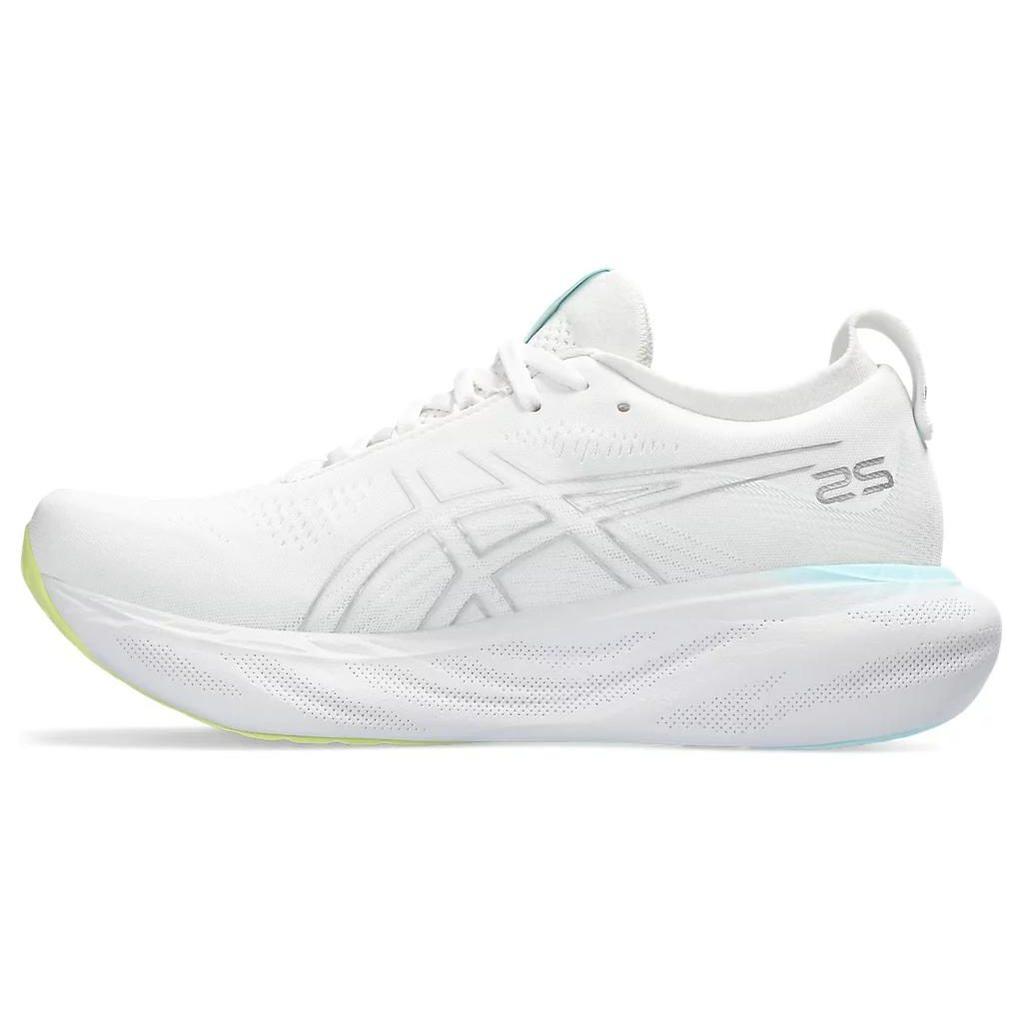 Asics Женские кроссовки Gel Nimbus 25 White Pure Silver Yellow 1012B356-105