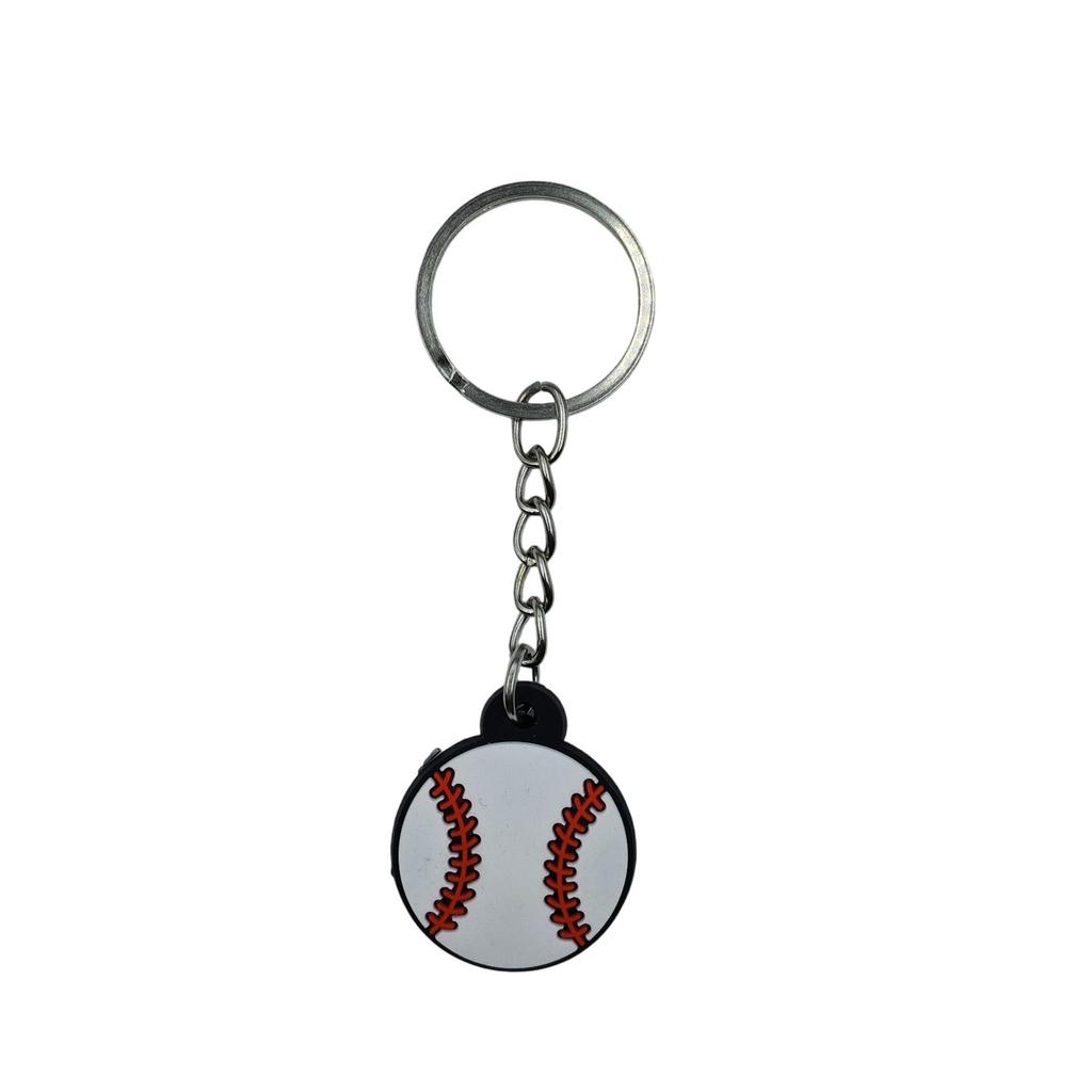 Creative Sports Keychain: Soft PVC Rubber Keyring for Football, Basketball, Volleyball, Rugby Bag Pendant
