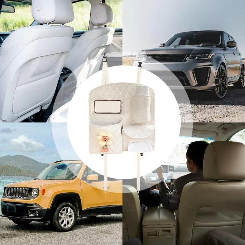 Бытовой органайзер для автомобильного сиденья с несколькими карманами Органайзер для заднего сиденья автомобиля Держатель для документов в машину Автомобильные принадлежности
