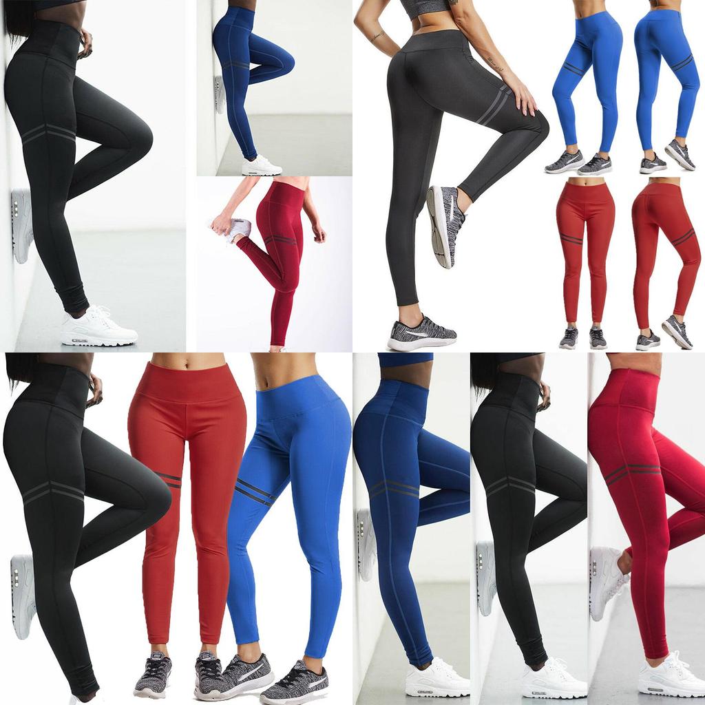 Женские леггинсы для йоги с высокой талией и эластичной резинкой, с пуш-ап дизайном, для фитнеса и тренировок