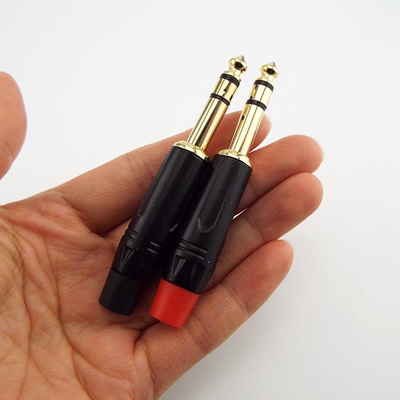 2-полюсный моно/3-полюсный стереоразъем 6,35 мм, позолоченный разъем 6,5 мм, 1/4 дюйма, разъем аудиокабеля для микрофона