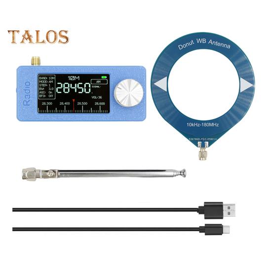 Портативное мини-радио 0,5-108 МГц с 1,9-дюймовым IPS-экраном, карманное мини-радио LSB/USB/AM/FM, вседиапазонный радиоприемник с антенной