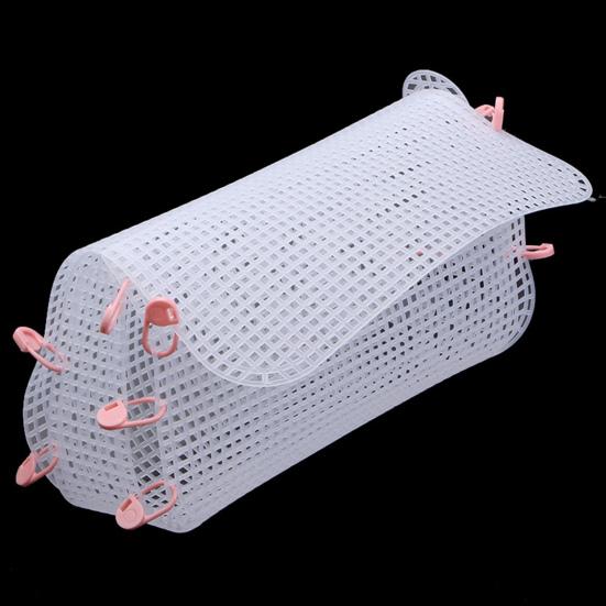 Нескользящая сумка для вязания крючком, холст, белая практичная вышивка крестиком, вышивка, кошелек для вязания, пластиковая тарелка