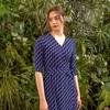 Lipbbam Creora Romona 3 4 Sleeve Long Wrap Dress Ldm10dj01