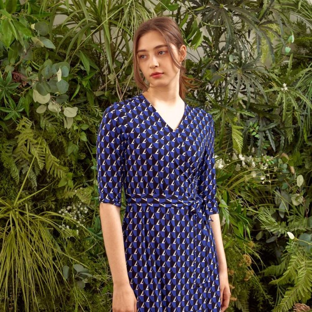 Lipbbam Creora Romona 3 4 Sleeve Long Wrap Dress Ldm10dj01