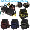 Сумка-пояс для инструментов электрика Регулируемый ремень с пряжкой Многокарманный органайзер Сумка для хранения инструментов для электриков Разнорабочих Работы Обслуживания