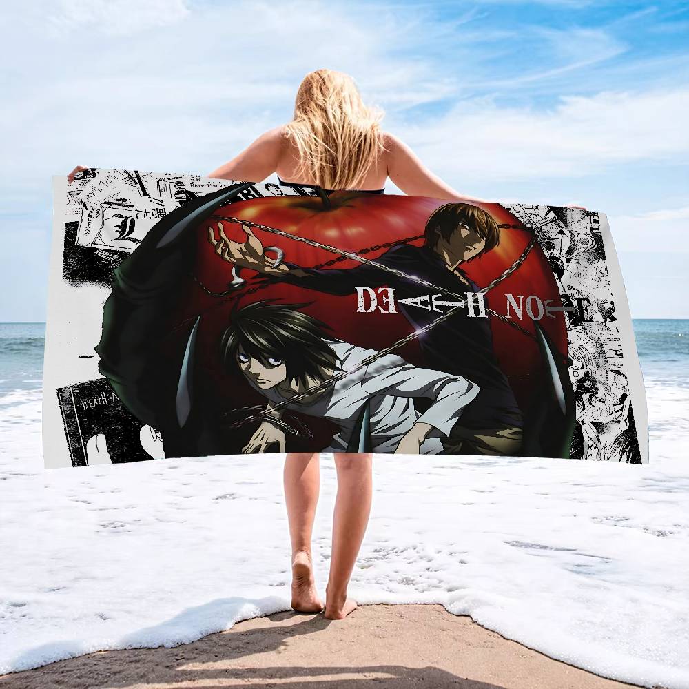 manga D-Death Note Suspense mystery Bath Towel Microfiber Soft Water Absorbing Breathable For Girl Kids Decorative Beach Towel