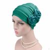 Эластичный головной платок с цветами, шапка-тюрбан, хиджаб, кепка, головной убор для женщин, страдающих раком и химиотерапией