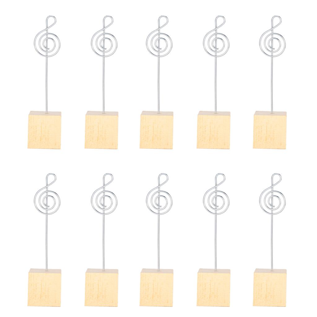 10 шт. зажим для заметок держатель для фотографий открытка с надписью металлическая подставка основа из цельного дерева ремесло