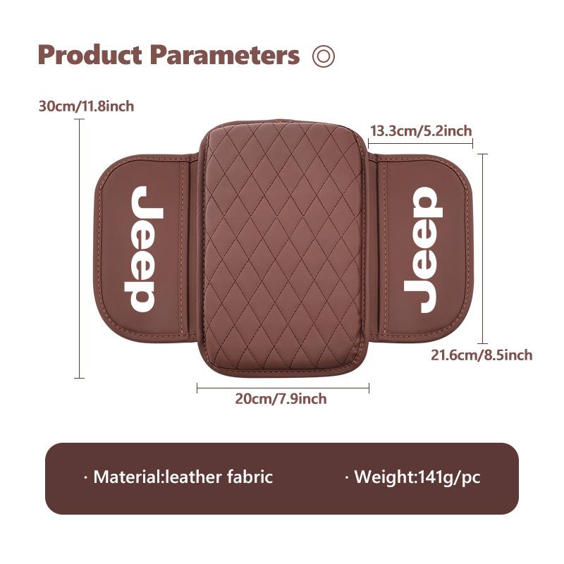 Car Center Console Armrest Pad Leather Handrail Box Protective Cover For Jeep Grand Cherokee Patriot Renegade Compass Wrangler AKP1