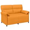 Sofa Set 2 pcs Dark Yellow Fabric