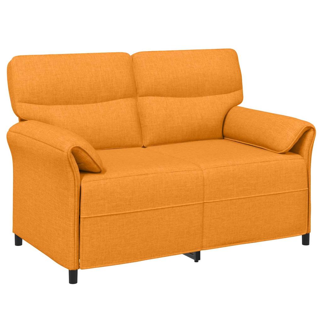 Sofa Set 2 pcs Dark Yellow Fabric