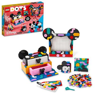LEGO Ящик для инструментов Dots Mickey and Minnie Fun 41964, игрушечный блок, подарок, ювелирное изделие, для мальчиков и девочек от 6 лет и старше