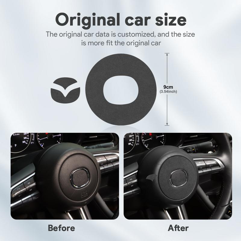 Top Suede Trim LHD RHD Sticker For Mazda 3 Axela CX30 CX-30 2024 2025 Car Steering Wheel Accessories