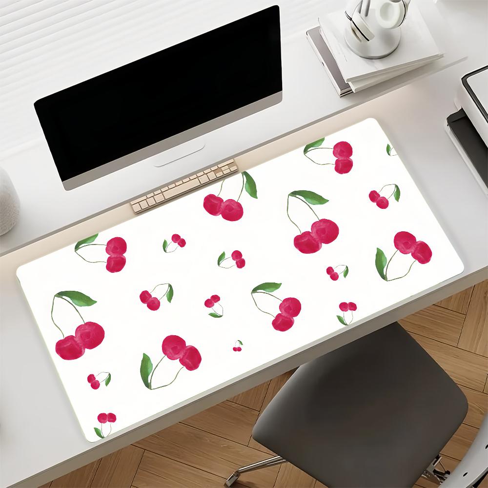 Fun Fruit Patterns Mouse Pad Nonslip Locking Edge DeskMat PC Laptop Accessories Rubber Office Keyboard Large Game