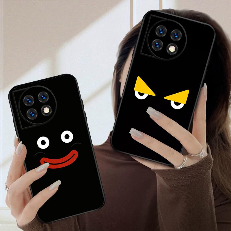 Два белых круглых глаза Для OnePlus 8 9 11 12 13 10 Pro 9RT 8T 12R Ace 3 5 2V Nord CE 4 Lite N20 30 200 силиконовый мягкий чехол для телефона