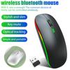 Wireless Rechargeable Bluetooth Mouse with 2.4GHz USB RGB Mouse for Computer Laptop Tablet PC Macbook Gaming Mouse Gamer