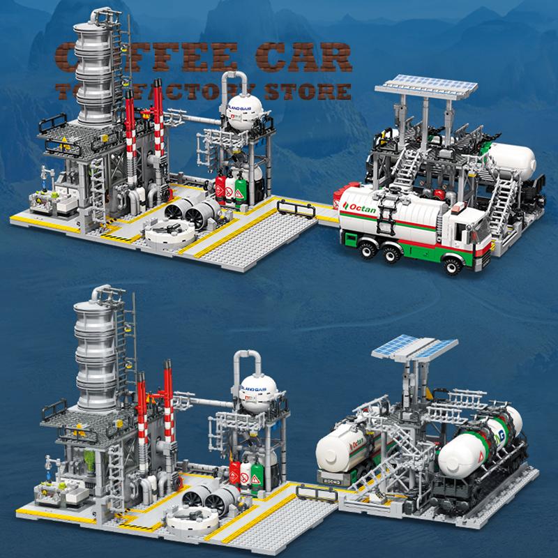Уличный вид Нефтеперерабатывающий завод MOC Кирпичи Головоломка Игрушки STEM Город Центр хранения природного газа Строительная модель Набор блоков Подарок ребенку НОВЫЙ