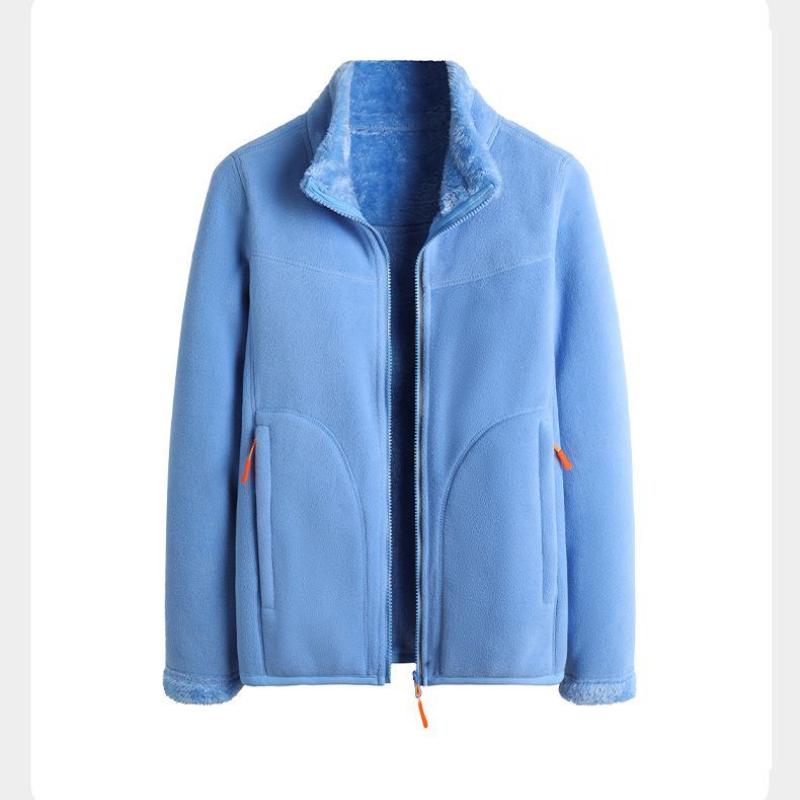 Большие размеры осень-зима женские бархатные и утолщенные теплые пальто на молнии модная свободная повседневная флисовая куртка M-4XL