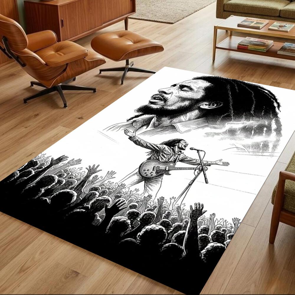 Bob Marley Floor Rug Office Rug Perfect for Hallway Game Room Decorate room Dining Room Antislip Carpet Decorate Offices