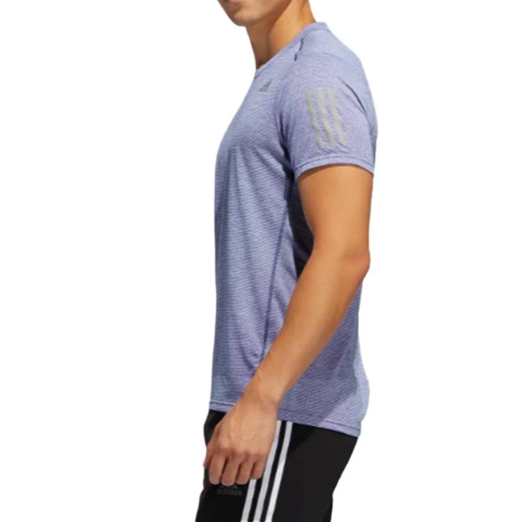 adidas Reflective Running Sports Short Sleeve Blue Men's FM5806
