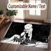 Custom Name Crystal Velvet Rug,Death Note Comfortable Anti Slip Floor Mat For Room Decoration