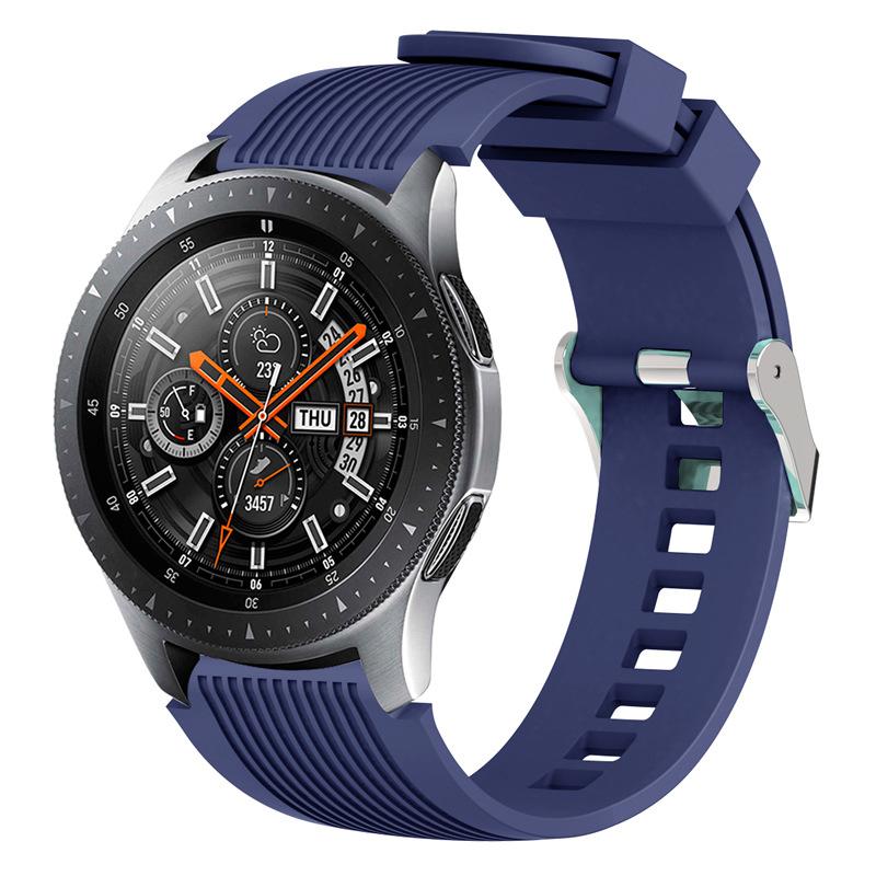 Силиконовый ремешок 20 мм 22 мм для Samsung Galaxy Watch 7 6 5 4 40 мм 44 мм Watch 6 Classic 47 мм 43 мм/Huawei Watch 46 мм/Amazfit GTR/GTS 4