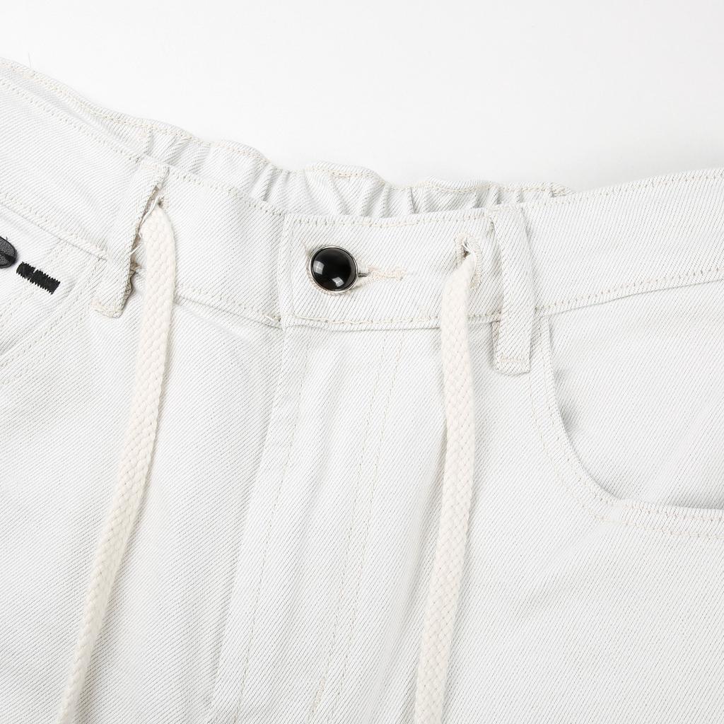 Semi-elastic Drawstring Jeans for Men