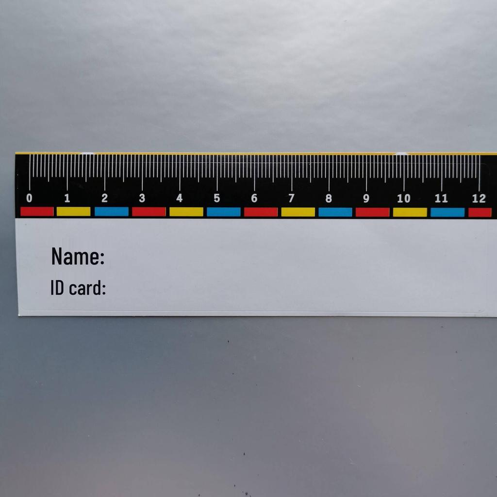 12cm Two-Color Adhesive Transparent Photo Scale for Forensic Ruler