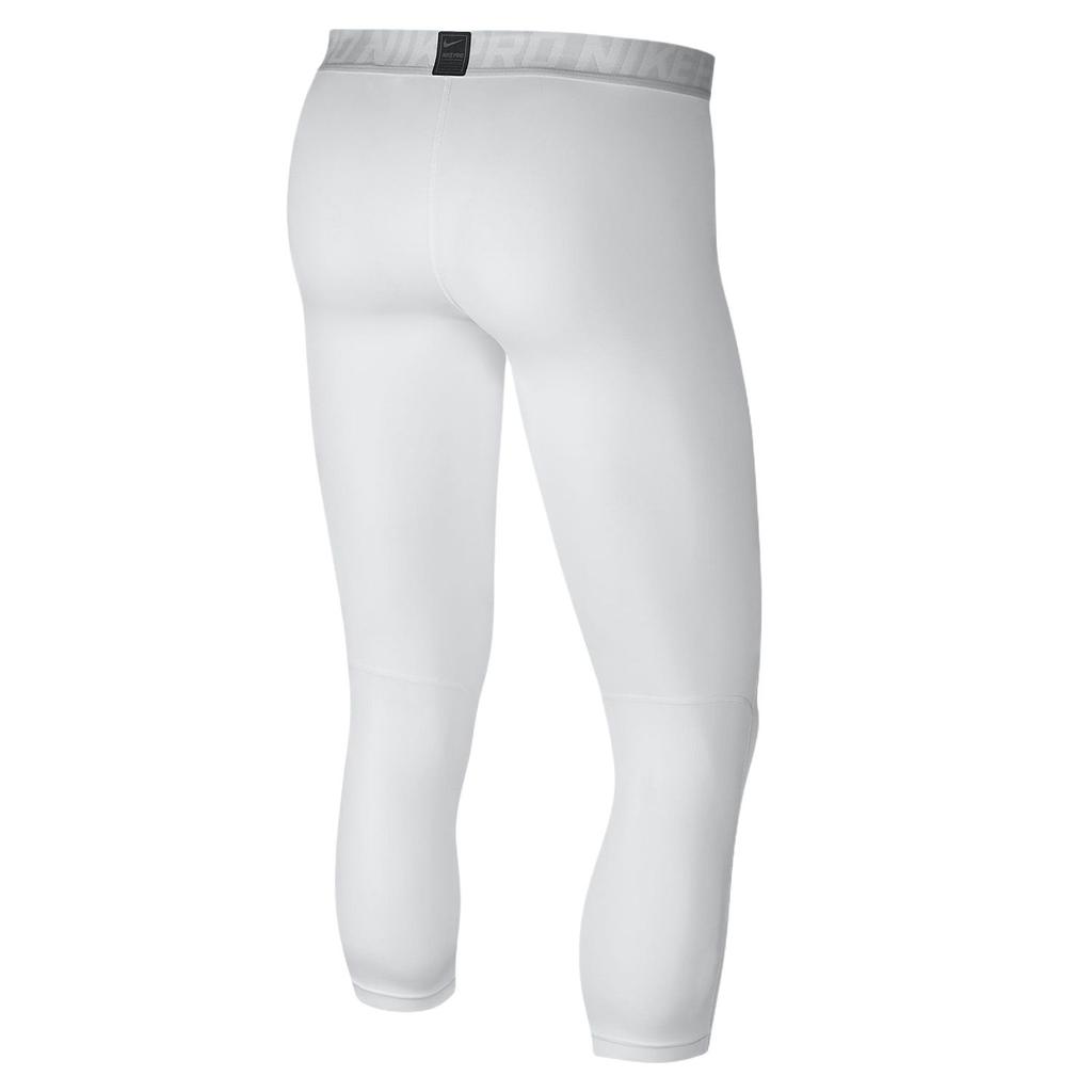 Nike Pro Hypercool Быстросохнущие Дышащие Влагоотводящие Фитнес Удобные Повседневные Облегающие Брюки Три Четверти Спортивные Мужские низ Белый 838056-100