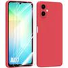 Coque De Protection - BOOLING - Samsung Galaxy A07 - Silicone Liquide Souple Rouge - 2 Verres Trempés