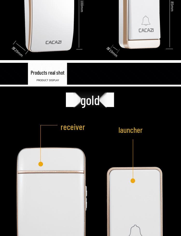 Wireless Self-Powered Doorbell | Smart Long-Range Control | No Battery | Waterproof