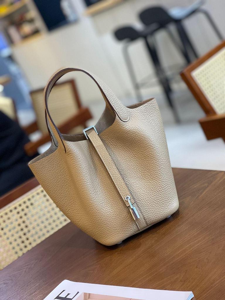 Сумка-корзина для овощей из натуральной кожи класса люкс TC — стильная, универсальная и вместительная сумка-ведро