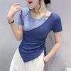2025 Женские Новые Модные Летние Топы с Коротким Рукавом Уникальный Дизайн Ниша Ин Тренд Универсальная Футболка