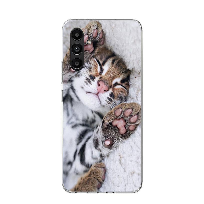 Розовый Кот Лапа Телефон Чехол Для Samsung Galaxy A17 A16 A14 A15 A13 A57 A56 A54 A55 A53 A37 A36 A34 A35 A33 A26 A24 A25 A23 Gala
