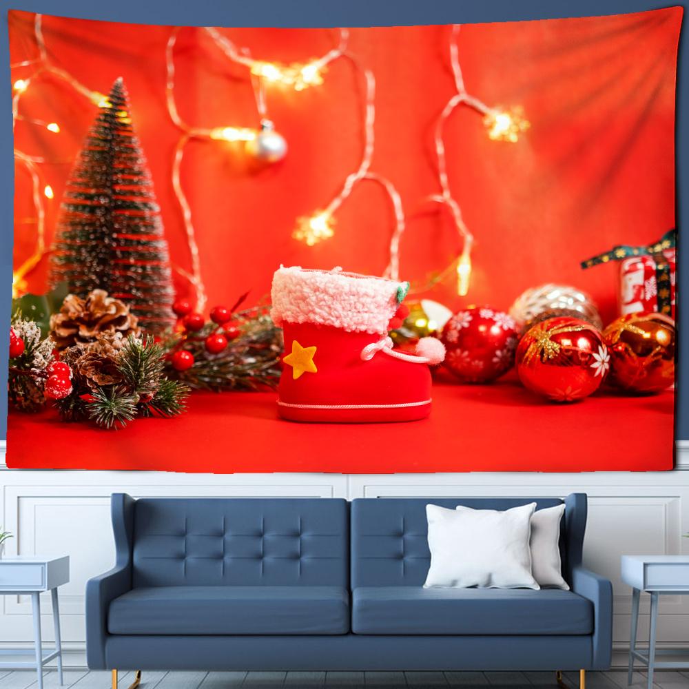 Christmas Tapestry Wall Hanging Christmas Aesthetic Room Bohemian Psychedelic Mandala Home Dormitory Wall