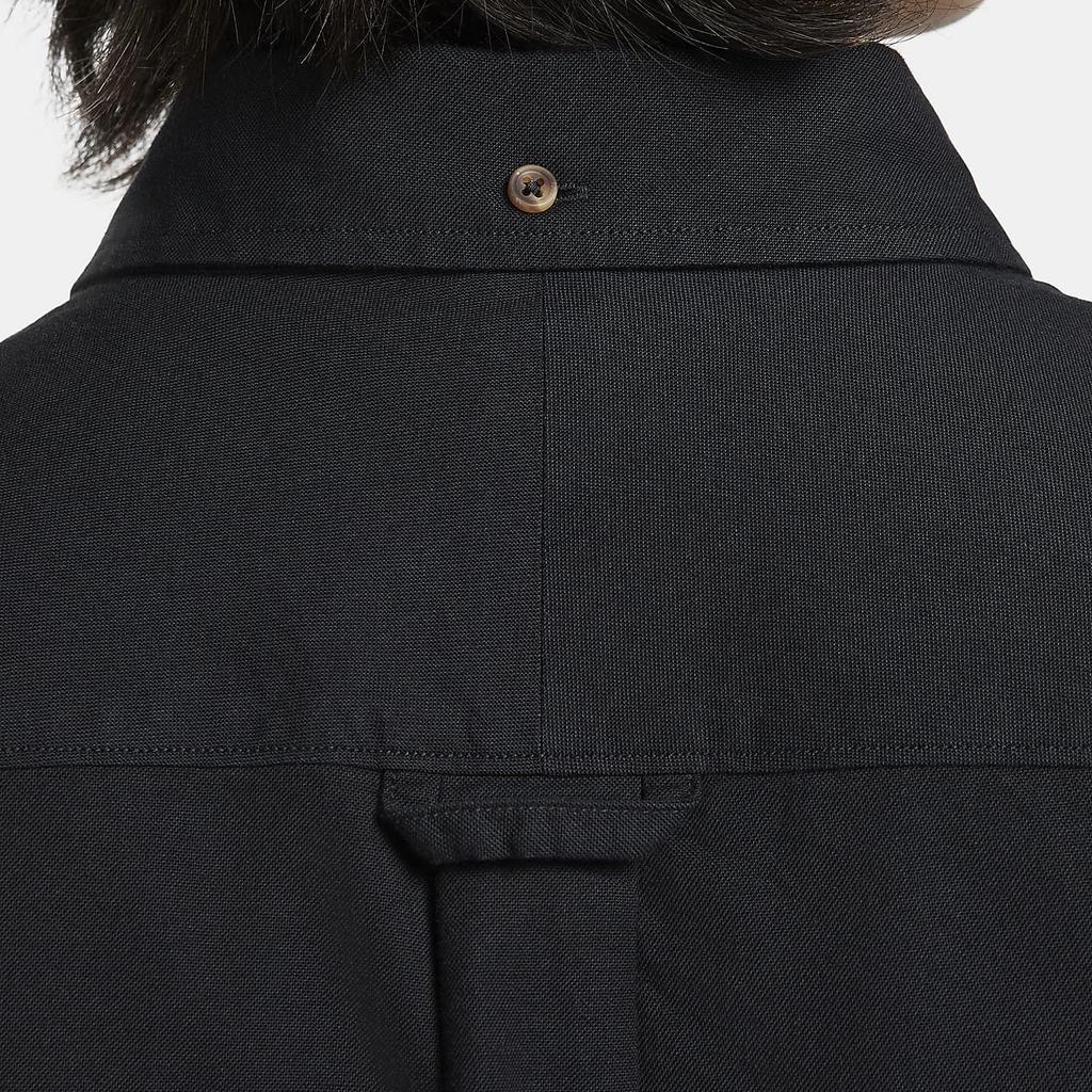 Nike Life Solid Logo Comfortable Casual Long Sleeve Shirt Men Shirts Black FN3126-010