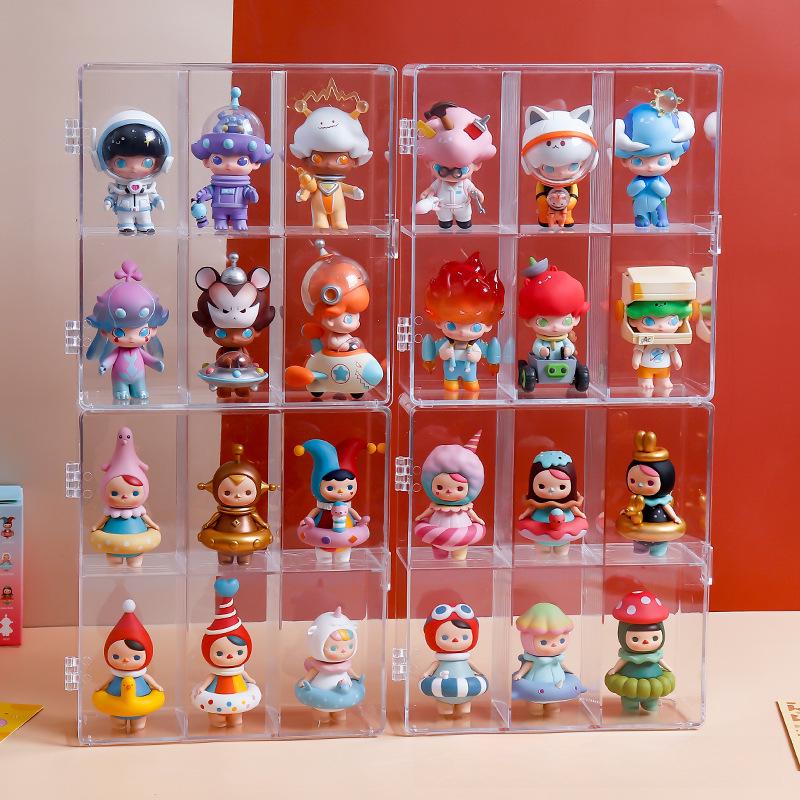 Акриловая пылезащитная настенная стойка для хранения скрытых коробок Molly